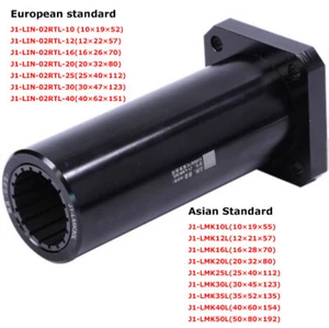Plastic Square Flange Linear Bearing Extended Sliding Guide Sleeve LMK10L~LMK50L - Picture 1 of 2