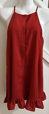 Amelie & Amber Swing Dress Ladies Size Small Sleeveless Lined Pleated Hem Party