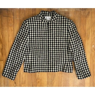 Blazer Vintage Tweed Espiga Talla Grande/XL Abrigo Deportivo Boucle Cuadros Jac Foto 1 de 4