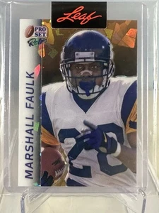 Marshall Faulk Leaf Pre Set Retro 1/1 Pre-Production Proof - Picture 1 of 2