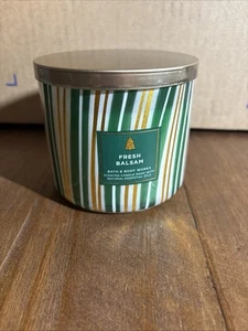 Bath & Body Works FRISCHER BALSAM GROSSE 3-DOCHT-KERZE - Bild 1 von 4