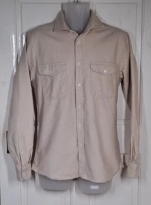 REISS Hemdjacke Medium Beige Brushed Heavyweight Shacket Baumwolle L29 Pit21 - Bild 1 von 15