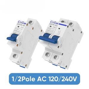 1P/2P 6A 10A 16A 20A 25A 32A 40A 50A 63A Leitungsschutzschalter 120/240V MCB Hutschiene - Bild 1 von 12