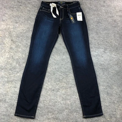 Pantalones de mezclilla para mujer Lucky Brand 25 Sofia ajustados azules elásticos al tobillo nuevos con etiquetas Foto 1 de 4