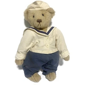 Vintage WWII Teddybär Matrose mit Dixie Hut und Cracker Jack Uniform 17 Zoll - Bild 1 von 9