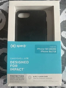 Speck CandyShell Lite iPhone SE (2022/2020), 6s, 8, 7 Case, Black NEW IN BOX - Picture 1 of 2