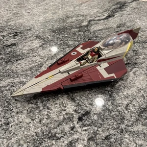 Jedi Star Fighter Star Wars Obi wan Ship, 2008 Hasbro Vehicle With 2 Figures #02 - Picture 1 of 10