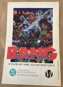 DC Milestone 1993 impresión anuncio casa promoción arte vintage cómic ilusión Bang Denys Cowan - Imagen 1 de 1
