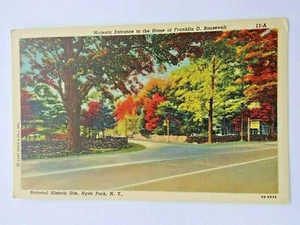 New York Postcard National Historic Site Hyde Park, NY Franklin Roosevelts home - Picture 1 of 2