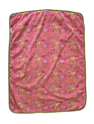 Manta Kidsline Flor Floral Jardín Bebé Seguridad Lovey Rosa Verde Sherpa Foto 1 de 4