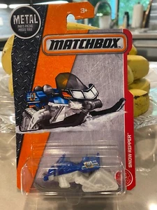 2016 Matchbox 73/125 MBX Rescue SNOW RIPPER Blue-White w/Black Mini Wheels - Picture 1 of 1