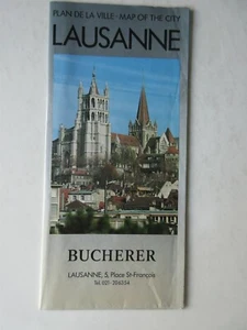 vintage Lausanne, Switzerland Olympic Town map Bucherer - Picture 1 of 4
