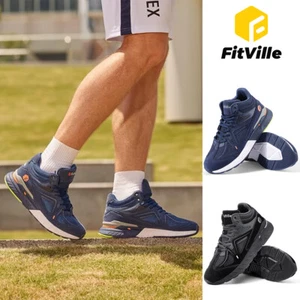 FitVille Men's High-top Sneakers Extra Wide Basketball Shoes w/ Ankle Support - Picture 1 of 31
