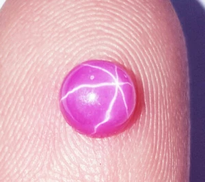 6 Strahlen natürlicher Stern Rubin 0,55 ct zertifiziert loser Edelstein mit kostenlosem Geschenk - Bild 1 von 8