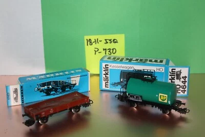 HO MARKLIN 4644 Kesselwagen BP Tank Car & 4503 Gondola - Image 1 of 4
