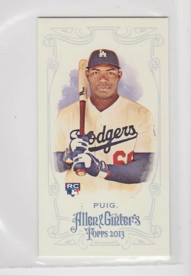 YASIEL PUIG 2013 ALLEN & GINTER MINI ROOKIE DODGERS REDS - Image 1 of 1