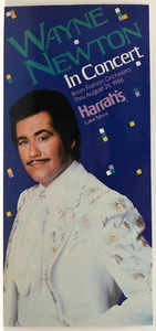 Wayne Newton in Concert at Harrah's Lake Tahoe Casino Postcard Aug 1986 - Picture 1 of 2
