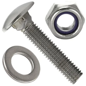 Schloßschrauben Flachrundkopfschrauben Unterlegscheiben Muttern Edelstahl A2 - Bild 1 von 7