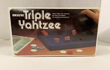 Deluxe Triple Yahtzee Dice Game Milton Bradley 1978 E0928 Complete Family Fun