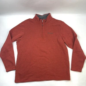 Columbia Exterior Cuello Alto 1/4 Cremallera Naranja Tejido Pullover Sudadera Para Hombre’s XL - Imagen 1 de 5