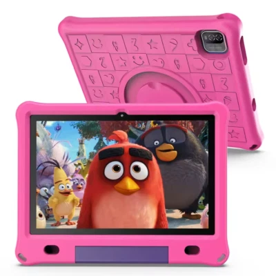 10.1-inch Android 12 Tablets Quad Core 3G/32GB WiFi Bluetooth GPS for Kids-Pink - Image 1 of 4
