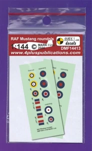 1/144 Decals: WW2 RAF Mustang Roundels #DMF14413 : MARK1 - Picture 1 of 2