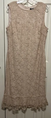 American Living Pink  Lacey Sleeveless Cocktail Dress Size 16 NWT - Image 1 of 4