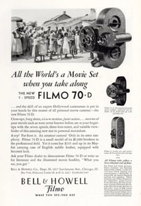 1929 Bell & Howell Filmo: All the Worlds a Movie Set Vintage Print Ad - Picture 1 of 1