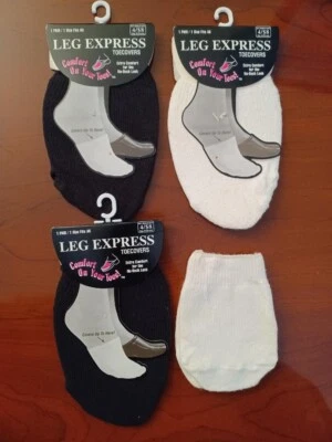 3 Пара ноги экспресс носок чехлы черный белый половина носки вязаный хлопок смесь новый из старых запасов 1 бесплатно - Изображение 1 из 2