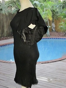 LANVIN Runway Blk Baumwolle/Seide Top Bluse mit asymmetrischen XWide Sleeve M 6-8 FR40 - Bild 1 von 10