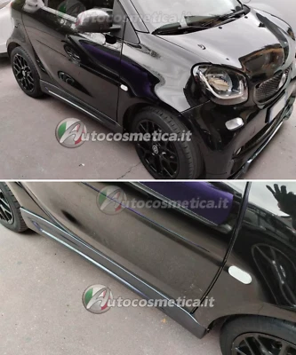 Inserti pedane porte laterali abs nero lucido minigonne per Smart ForTwo W453 - Immagine 1 di 4