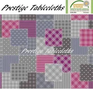 Traditional Patchwork PVC Vinyl Wipe Clean Tablecloth - ALL SIZES - Code: F712-1 - Picture 1 of 1