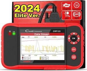2024 LAUNCH X431 CRP123 Elite OBD2 Diagnostic Scanner ABS SRS Fault Code Reader - Picture 1 of 17