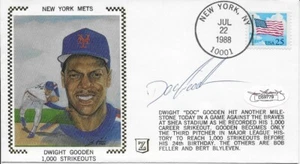 Doc Gooden Auto. 1000 Strikeouts Cachet JSA Authenticated - Picture 1 of 1