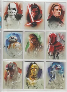 Star Wars Journey to The Last Jedi 2017 Topps 16 Card Character Chase Set 1-16 - Picture 1 of 2