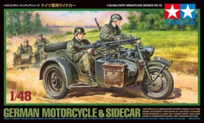 Tamiya 1/48 serie miniatura militare n.78 esercito tedesco sidecar militare - Immagine 1 di 2