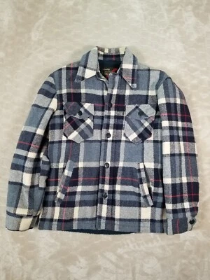 VTG 70s Sears Outerwear Lined Plaid Shirt Jacket - Sz 36 Reg - See Pics Heavy - Image 1 of 4