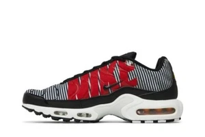 Nike Air Max Plus TN SE Big Logo Nero Zebra Rigato AT0040-001 Uomo Taglia 12 - Foto 1 di 7