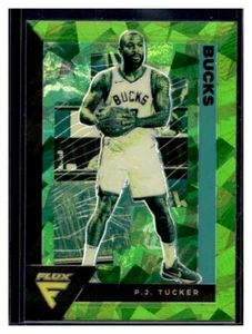 2020-21 Panini Flux Green Cracked Ice Prizm #100 P.J. Tucker Fanatics - Foto 1 di 2