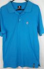Southpole Men's Large Polo Short Sleeve Blue Hip Hop Y2k Embroidered