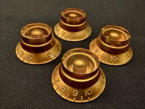 Gibson Les Paul Top Hat Knobs Relic Aged 1959 Reissue Custom Shop Embossed - Picture 1 of 2