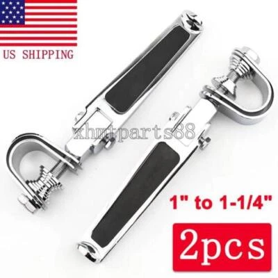 Clavijas de pie con abrazadera en U de carretera de 1"-1-1/4" para Yamaha V-Star 650 950 1100 1300 Classic Foto 1 de 4