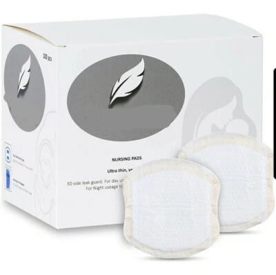 Almohadillas de lactancia desechables para mantenerse secas 100 piezas almohadilla de lactancia máxima comodidad blanca Foto 1 de 4