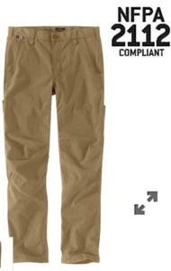 FLAMMBESTÄNDIGE CARHARTT FORCE ENTSPANNTE PASSFORM RIPSTOP UTILITY ARBEITSHOSE 42x30 NEU - Bild 1 von 7