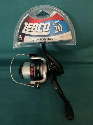 Carrete de pesca giratorio Zebco ZSE 20 marca 6 lb, 8 lb, 10 lb capacidad de línea nuevo Foto 1 de 2