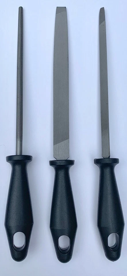 BIGFOOT- 3 Piece File Set With Handles. 6 INCH Round MILL SLIM - FREE SHIPPING!! - Image 1 of 4