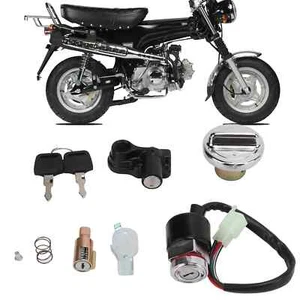 Ignition Switch Gas Cover Kit Helmet Lock 2‑Key Replacement for Honda CT70 DAX - Picture 1 of 24