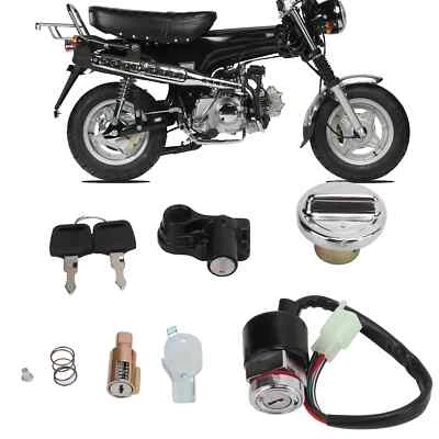 Ignition Switch Gas Cover Kit Helmet Lock 2‑Key Replacement for Honda CT70 DAX - Image 1 of 4