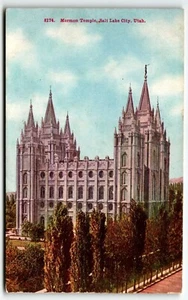 Mormonentempel geteilte Rückseite Postkarte Salt Lake City Utah UT UNP - Bild 1 von 2