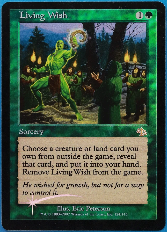 Living Wish FOIL Judgment PLD Green Rare MAGIC MTG CARD (ID# 505595) ABUGames - Image 1 of 2